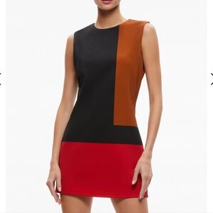 ALICE + OLIVIA Wynell Colorblock Mini Dress